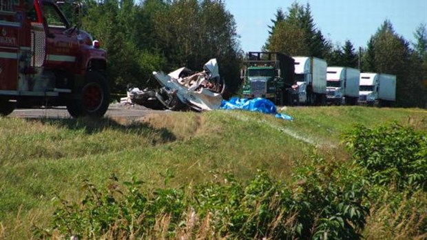 Grave accident de la route sur la Transcanadienne