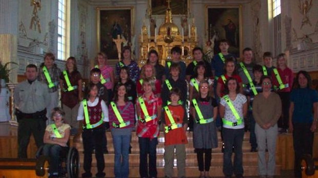 Le Club optimiste de St-Alexandre veille à la sécurité des écoliers