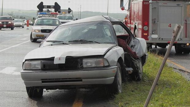 Accident sur la route 185