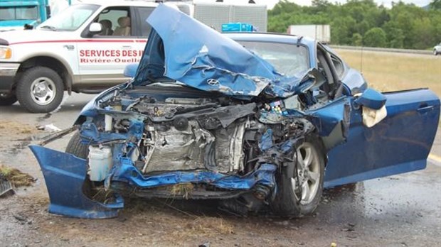 Accident sur les deux voies de l’autoroute 20