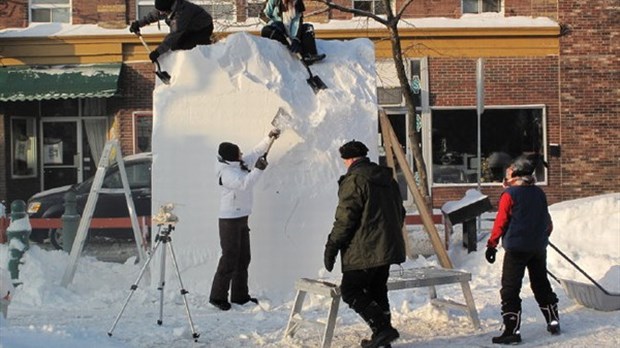 L’intercollégiale de sculpture sur neige bat son plein