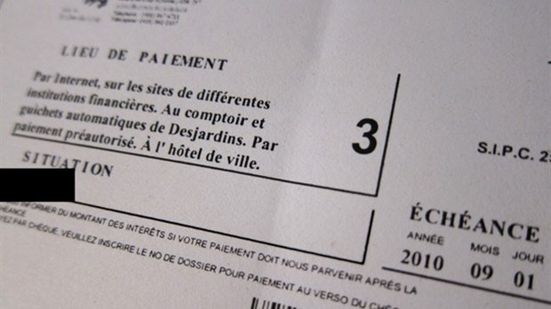 Dernier versement pour les taxes municipales 2010