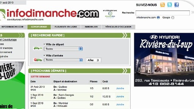 Service de covoiturage en ligne