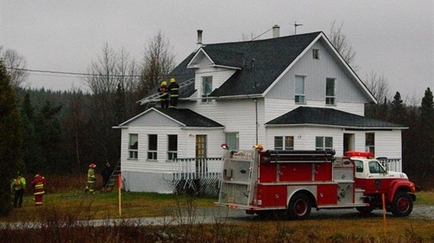 Feu de cheminée à Saint-Honoré