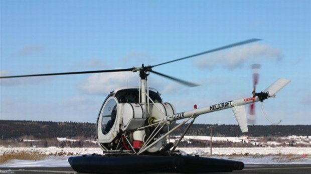 Retour de la traverse par hélicoptère à l'île Verte