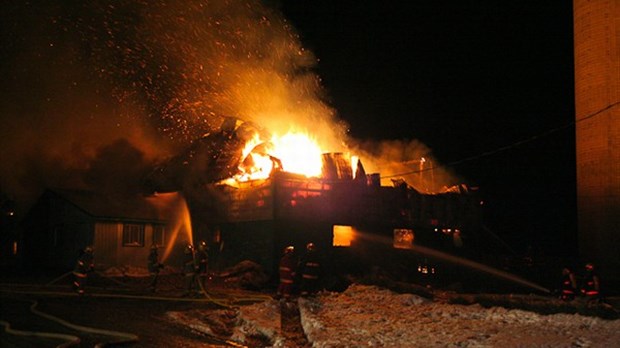 Incendie dans une ferme de L'Isle-Verte