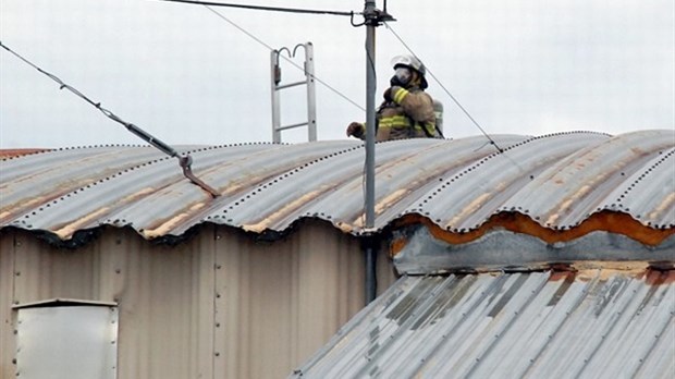 Incendie à l'usine de Groupe Lebel inc.