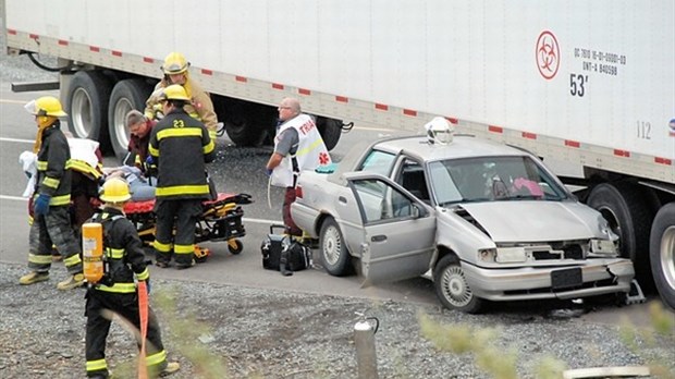 Accident sur la route 185