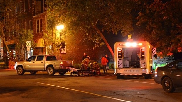 Piétonne happée sur la rue Lafontaine