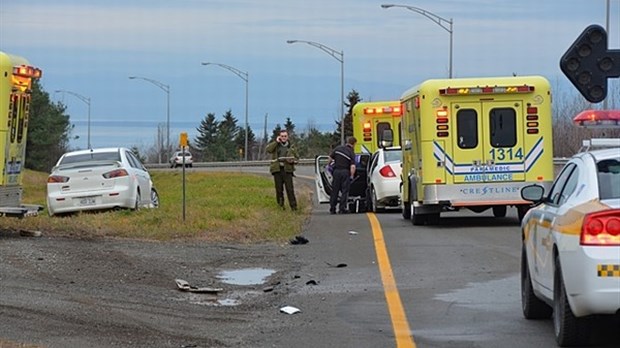 Accident sur l'autoroute 85 à Rivière-du-Loup