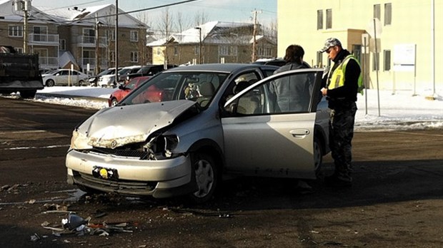 Collision à l'intersection des rues St-Pierre et Desjardins