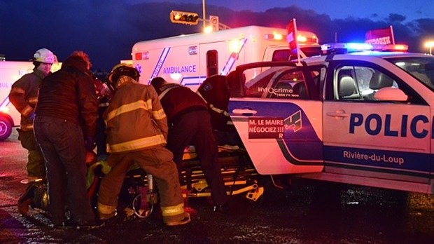 Collision sur le boulevard Armand-Thériault