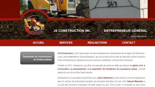 JS Construction lance son site web