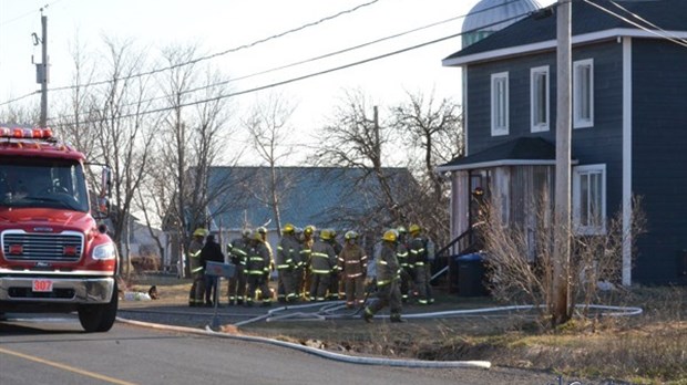 Intervention des pompiers à Kamouraska