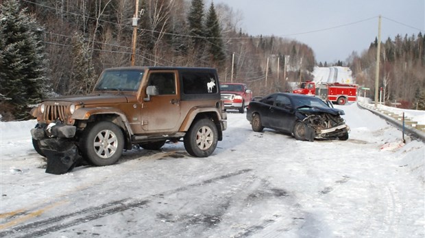 Collision à trois véhicules à Témiscouata-sur-le-Lac