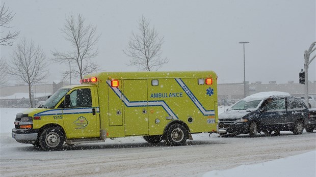 Collision sur le boulevard Armand-Thériault