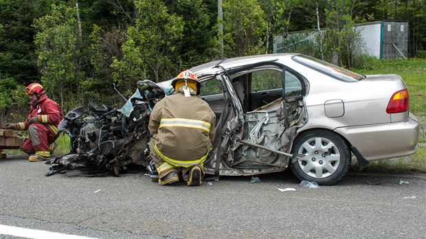 Collision avec un poids lourd sur la route 185