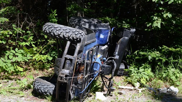 Chute en VTT à Saint-Hubert