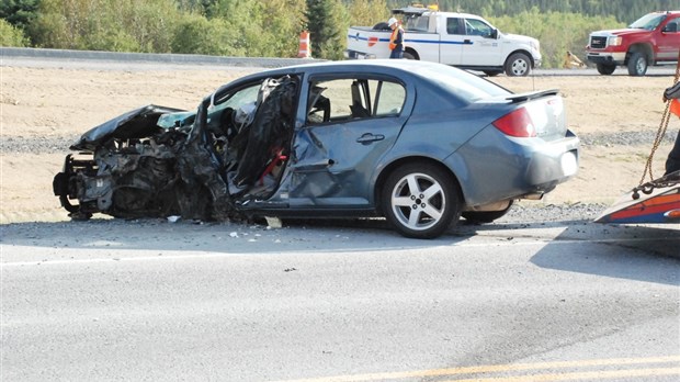 Collision sur la route 185