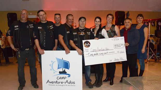 Le Club Harley RDL remet 5 500$ au Camp aventure-ados