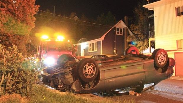 Accident sans conducteur à Rivière-du-Loup