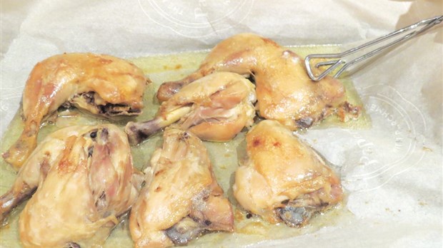 Recette: confit de poulet au thym