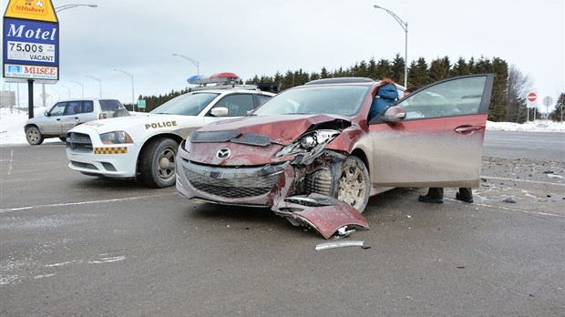 Collision sur le boulevard Cartier à Rivière-du-Loup