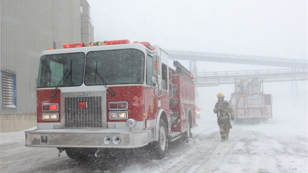 Intervention incendie à l’usine FF Soucy