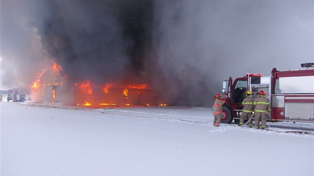 Incendie à la Ferme Després de Saint-Pascal