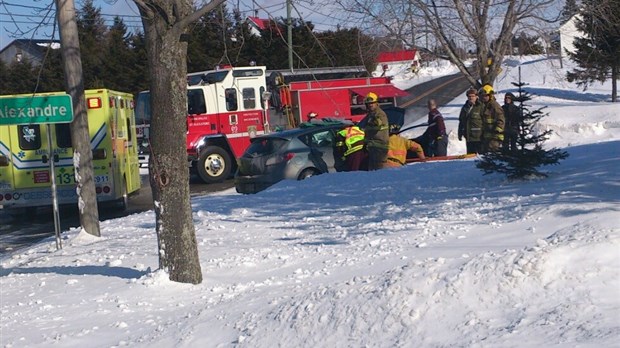 Collision sur la route 230 à Saint-Alexandre