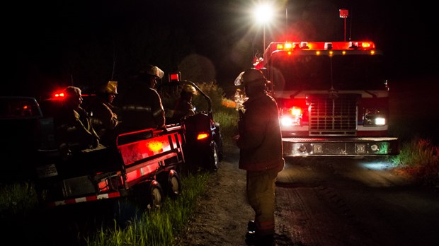 Chalet rasé par les flammes à Saint-Modeste