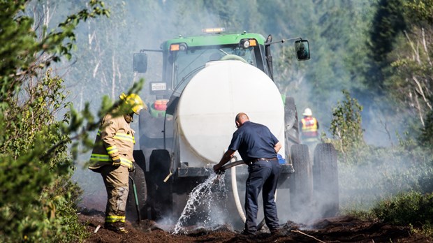 Incendie de tourbe à L'Isle-Verte