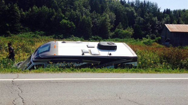 Un motorisé dans le fossé