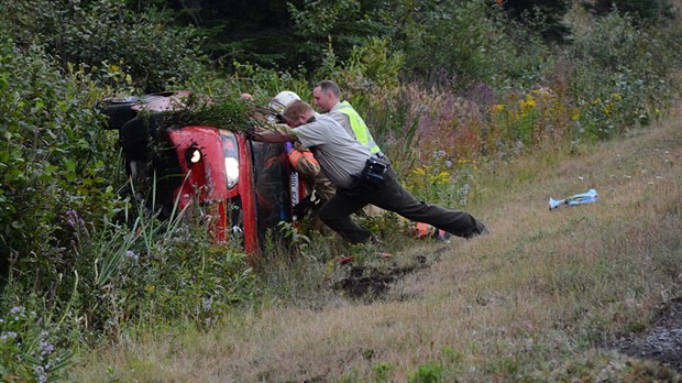 Capotage sur l’autoroute 20