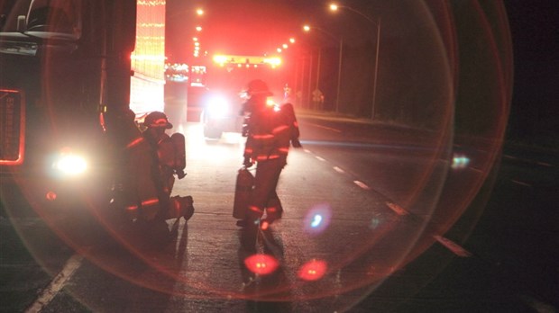 Intervention mineure des pompiers sur l’autoroute 20