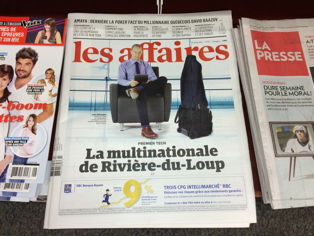 Premier Tech à la une du magazine Les Affaires