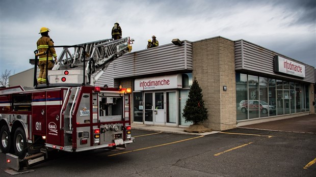 Intervention incendie chez Info Dimanche