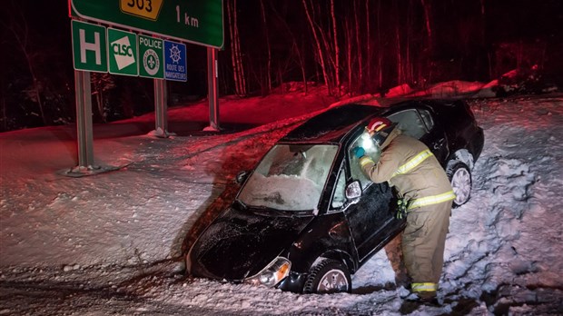 Sortie de route et capotage sur l’autoroute 20