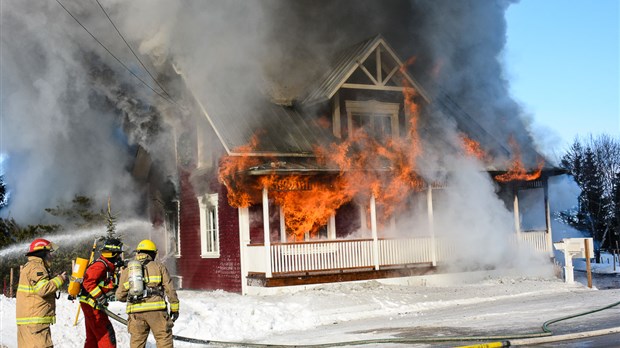 Incendie dans une maison unifamiliale à Rivière-du-Loup