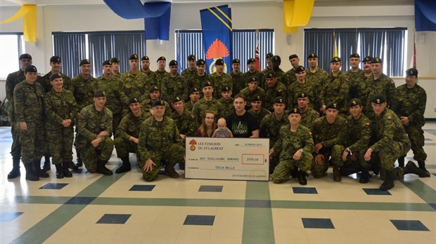 Les Fusiliers du St-Laurent généreux envers l'un des leurs