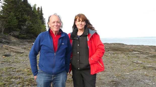 Une équipe de CBC en tournage à l'île aux Lièvres