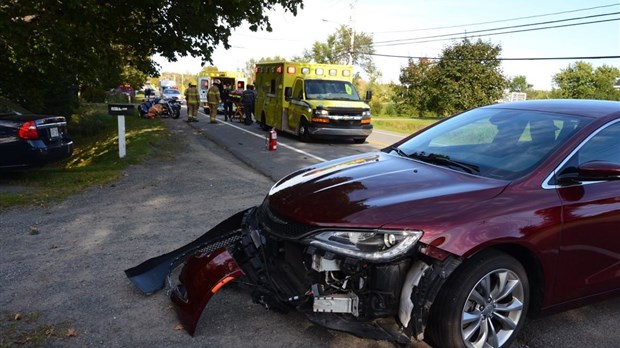 Accident impliquant une moto à Notre-Dame-du-Portage