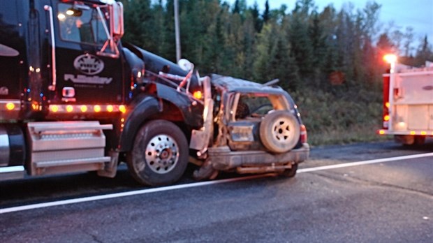 Collision mortelle sur la route 185 à Saint-Honoré