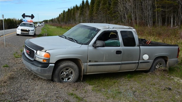 Sortie de route à Saint-André-de-Kamouraska