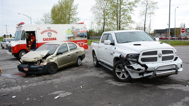 Collision sur la route de l'Église à Cacouna