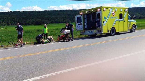 Accident de vélo à Notre-Dame-du-Portage 