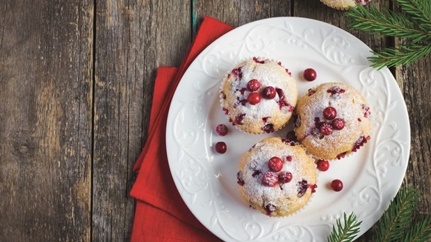 Muffins au citron et aux canneberges