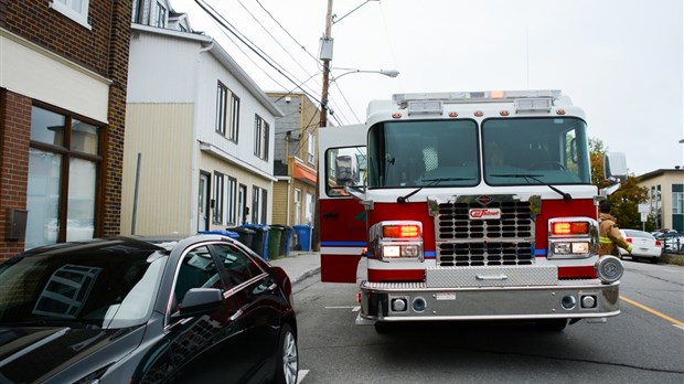 Intervention incendie sur la rue Lafontaine à Rivière-du-Loup