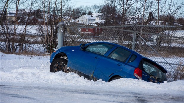 Sortie de route à Rivière-du-Loup 