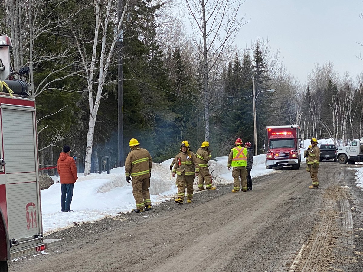 Intervention incendie à SaintHubertdeRivièreduLoup